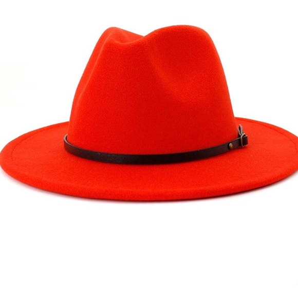 ORANGE WOMAN’S STYLISH FEDORA HAT *NWT*